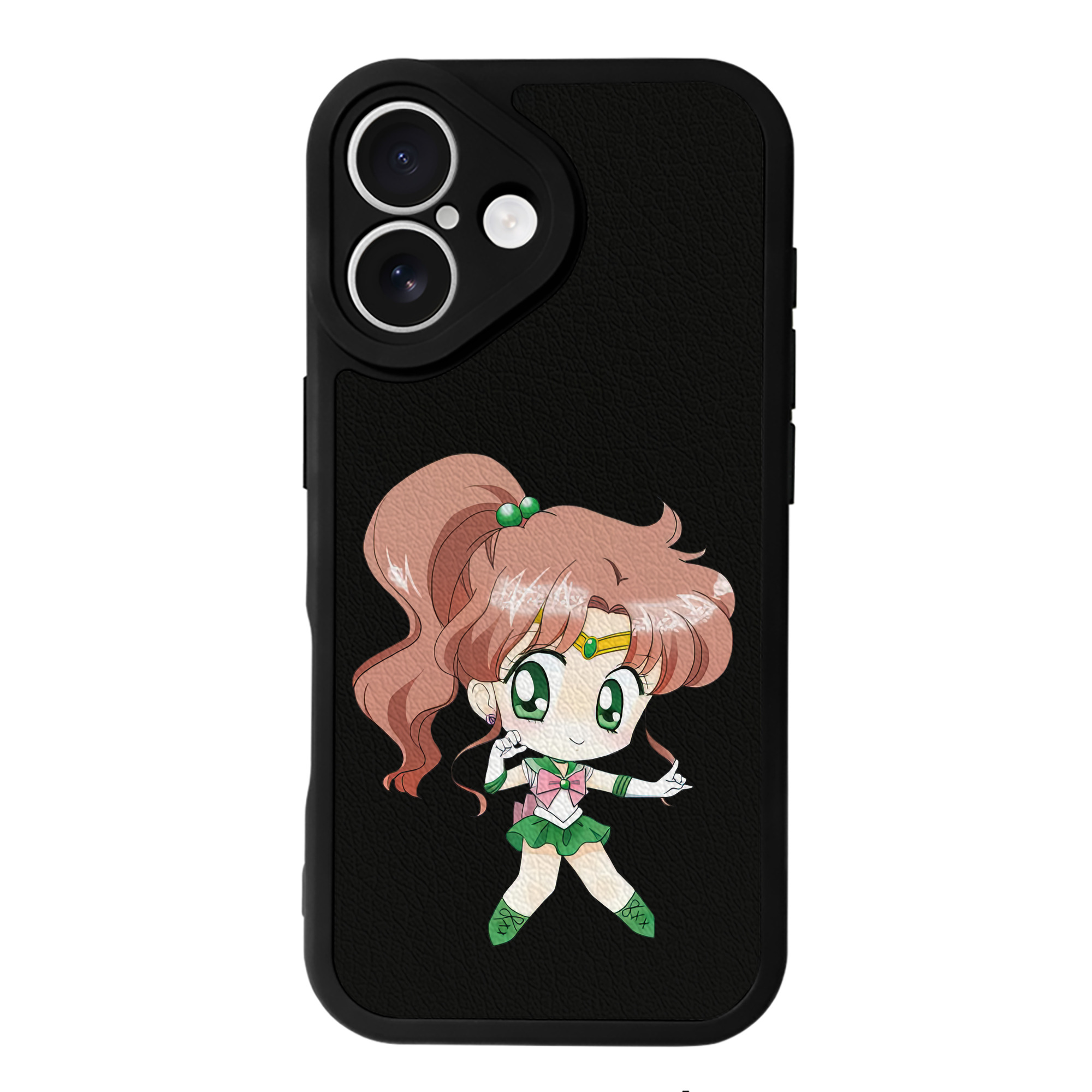（画像用） 美少女戦士セーラームーン 木野 まこと きの まこと Sailor Moon Kino Makoto （セーラージュピター；Sailor Jupiter） 【iPhone 16シリーズ対応】シリコンスマホケース（レザー調） 材質：シリコン
